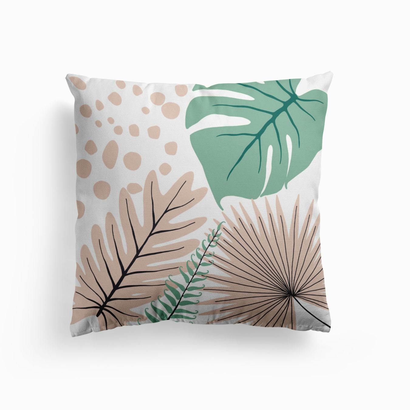 Trend Abstract Modern Palm Leaves Geometric Palm Leaf Modern Throw Pillow